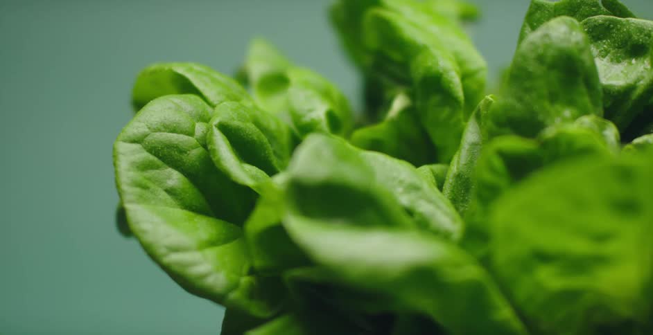 Green leafy vegetables are on display