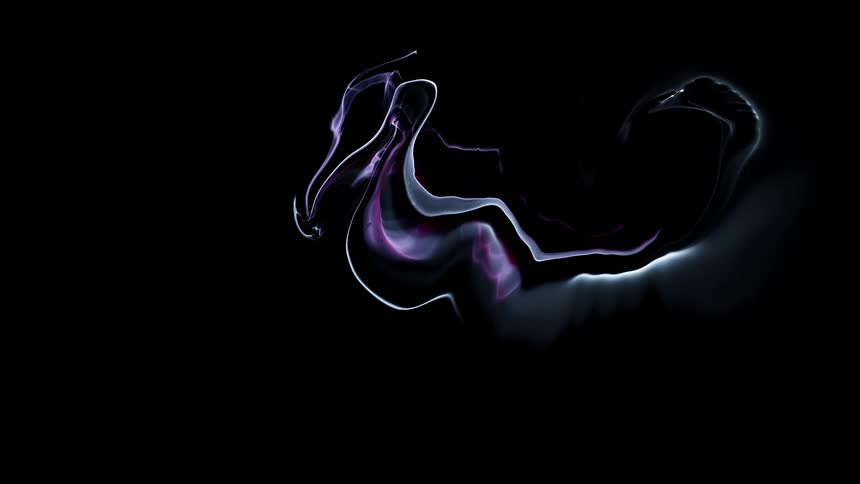 Abstract lines swirl on black background