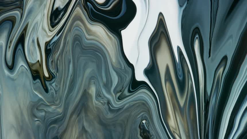 Abstract gray brown and blue liquids swirl up