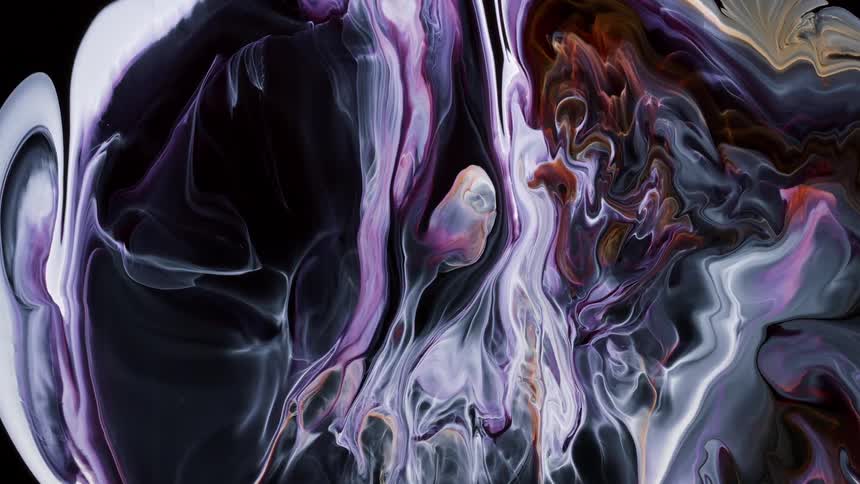 Abstract sphere with purple red and white colors expanding
