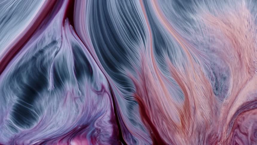 Paint colors are mixing together