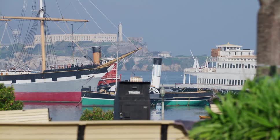 The harbor is full of large boats