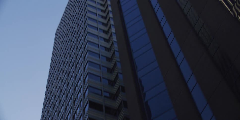 The exterior of high rise office buildings