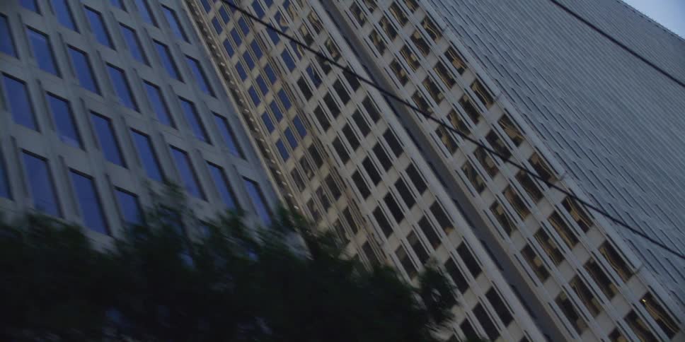 The exterior of high rise office buildings