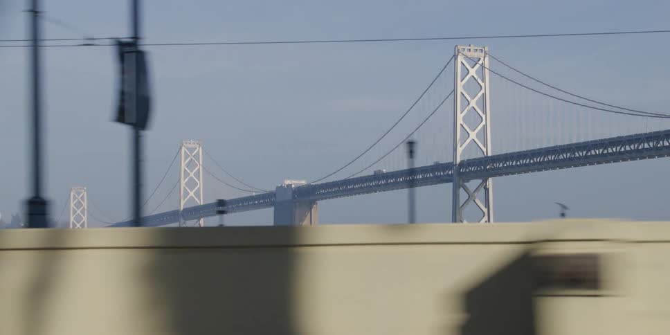 Driving near the oakland bay bridge in san francisco