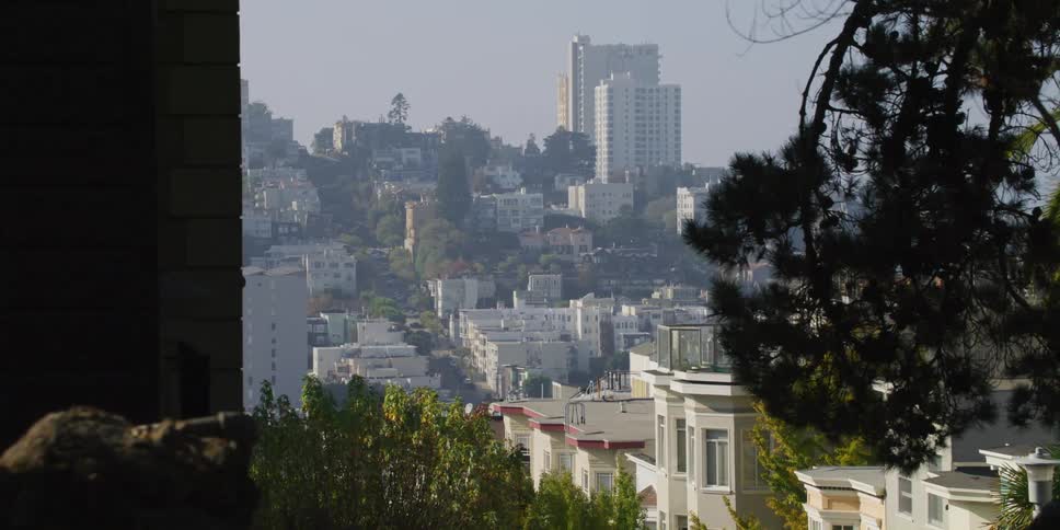 Skyline of the residential area in san francisco at morning
