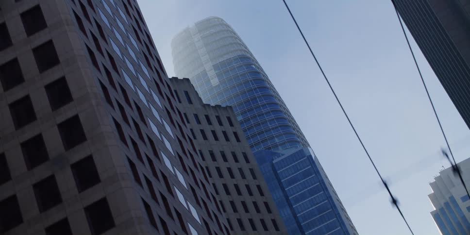 The city is full of tall buildings