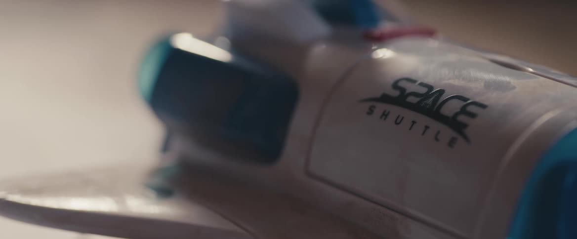 Close up of a space shuttle plastic toy