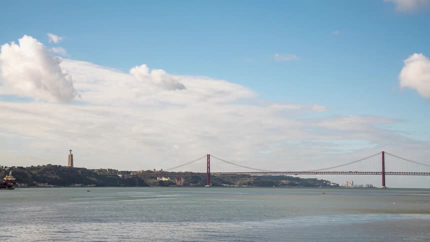 Time lapse of boats traveling under the golden gate bridge in san francisco at daytime