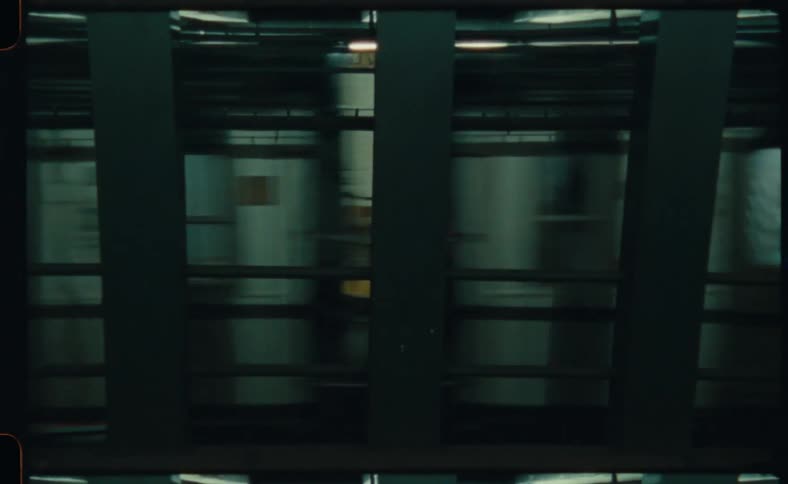 Subway transportation is moving at a terminal