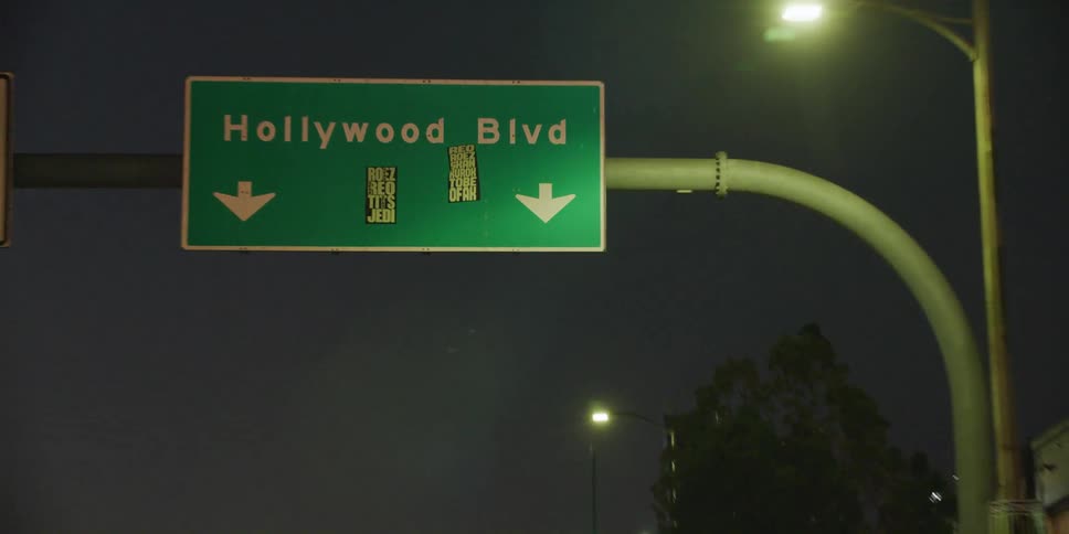 Traveling on a road in the lane to hollywood blvd