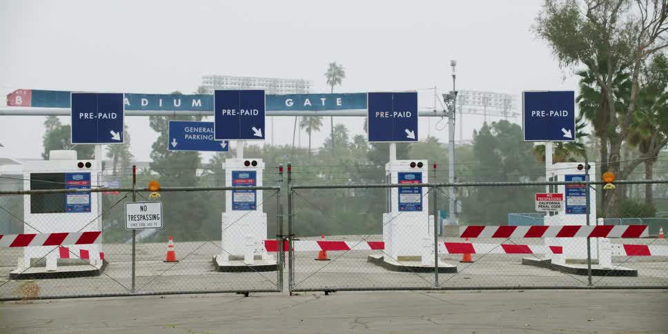 Entrance gates outside a stadium