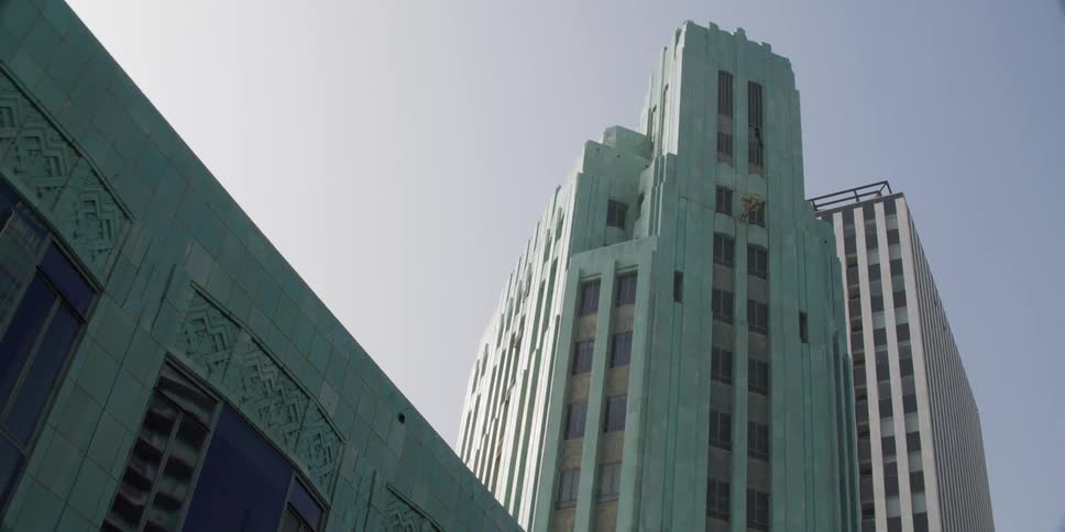 Tall buildings in an urban city is displayed