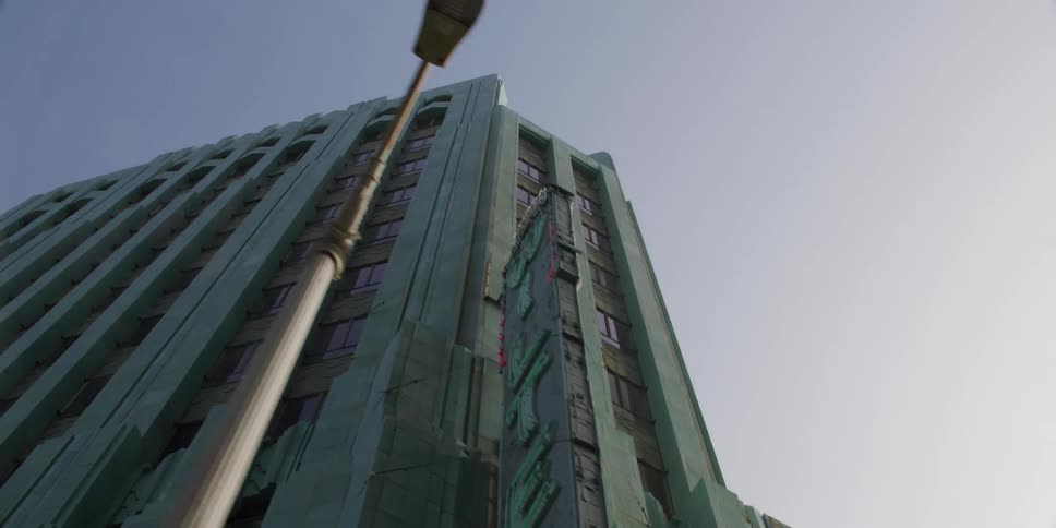 The wiltern theater and building signs in los angeles california