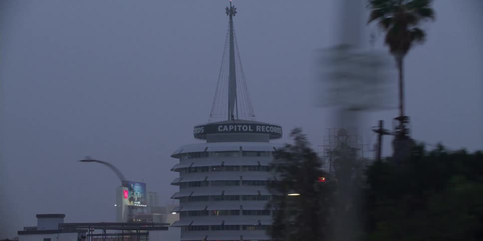 Office buildings in a city with trees nearby