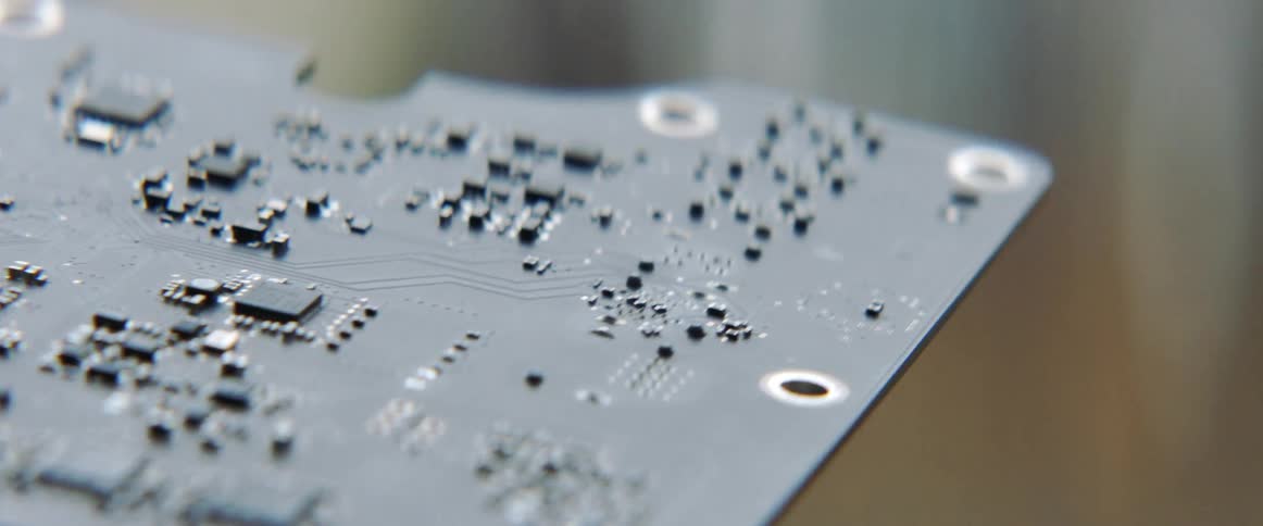 Close up view of an electronic component