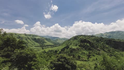 A grassy mountain top