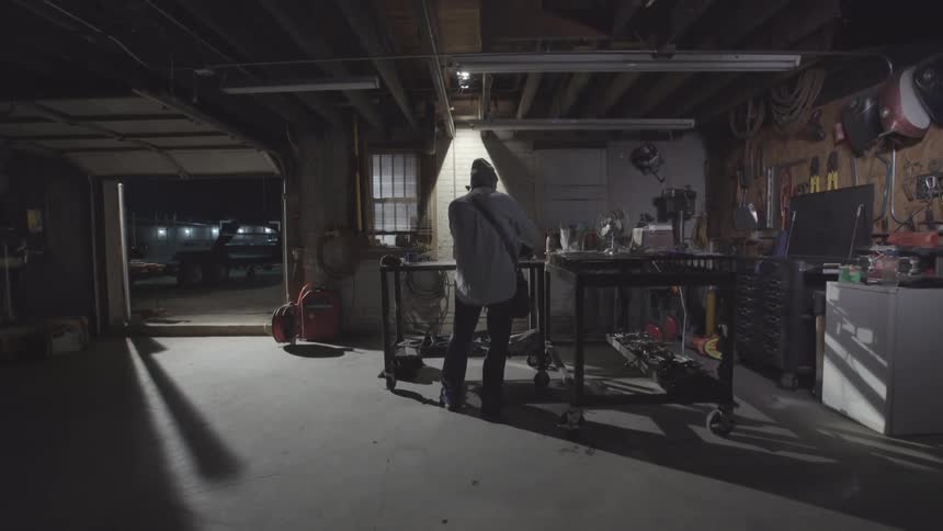 A person putting something on a table