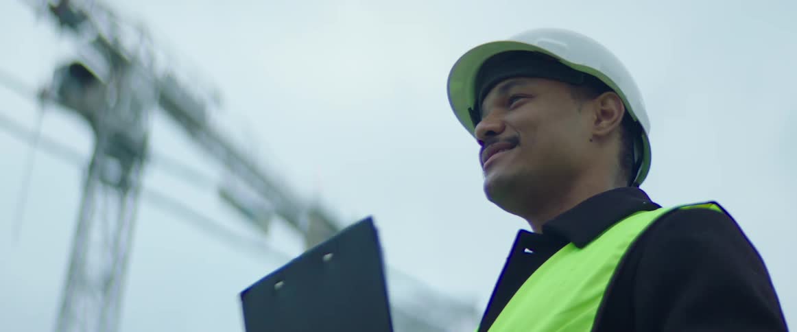 A construction worker outdoors