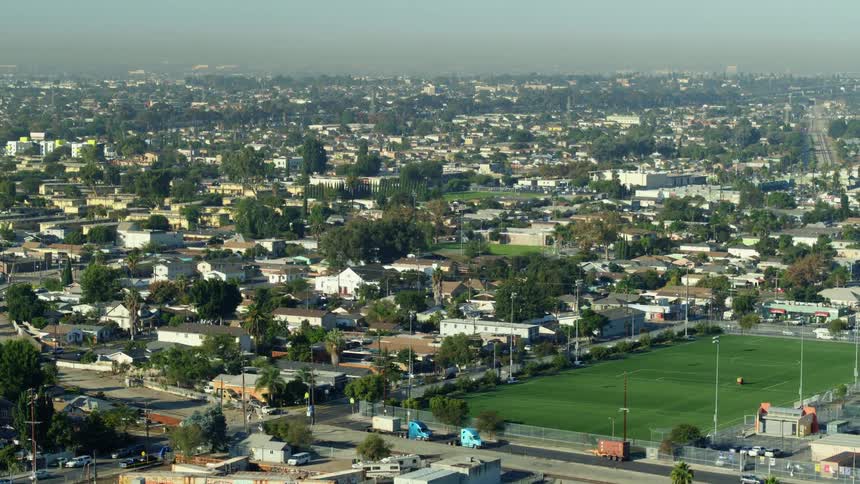 An Aerial View of Watts & Compton, in South Los Angeles
