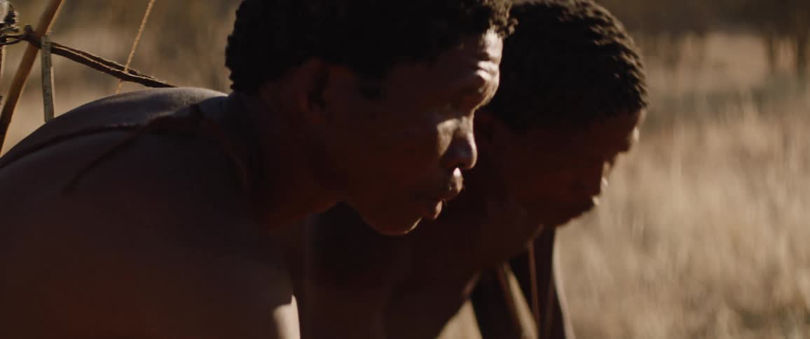 Indigenous men looking for prey in the savannah