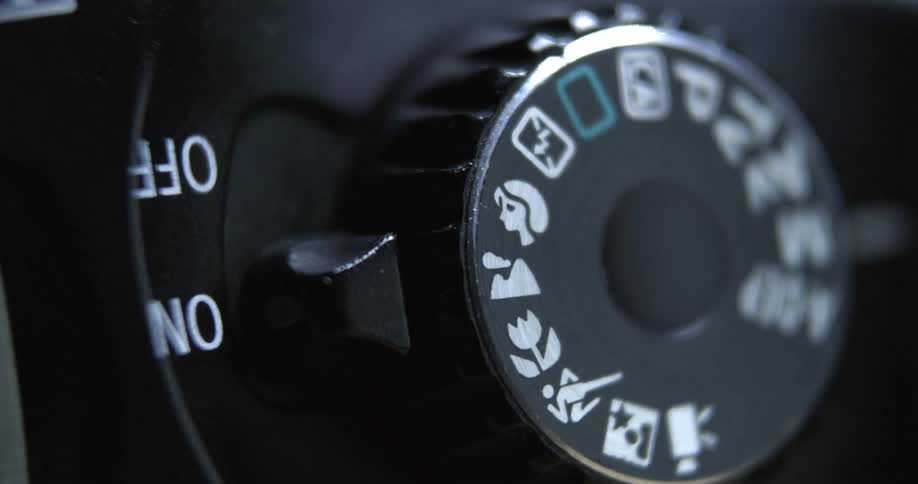 A camera knob is pointed to on