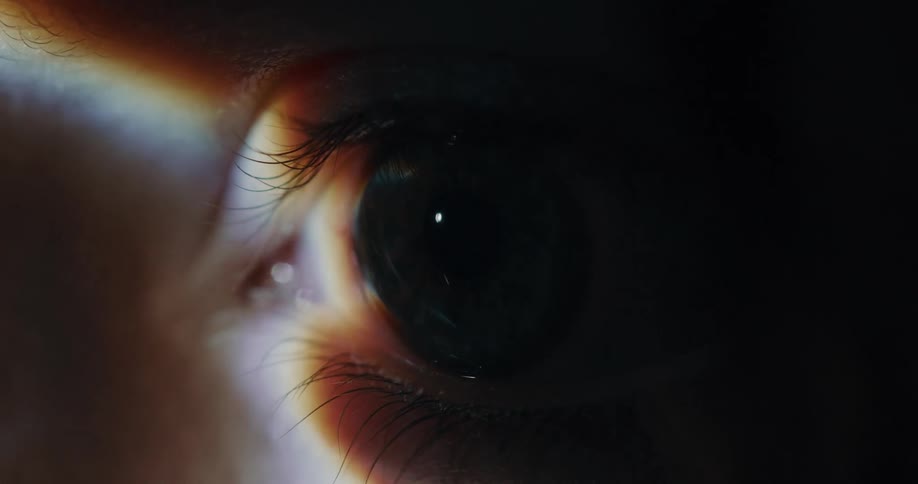 A close up view of an eye