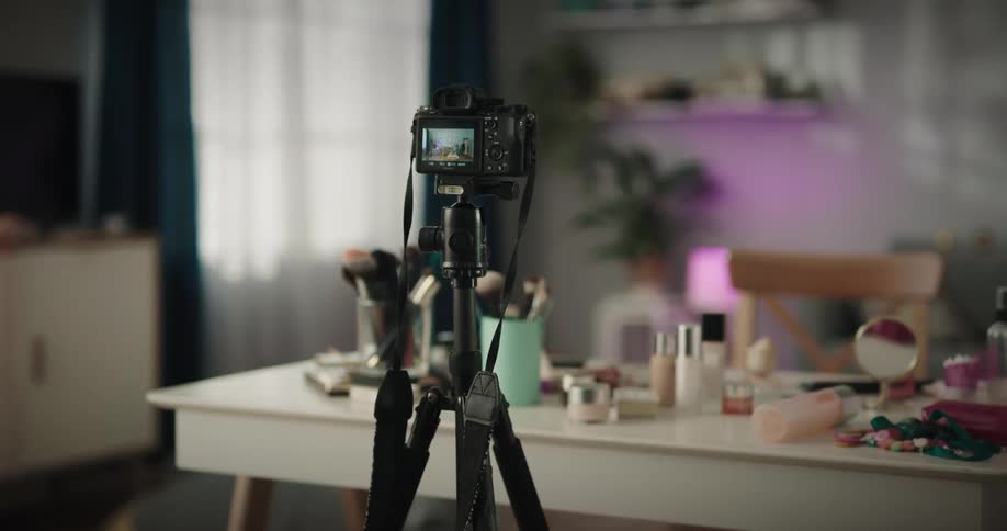 A view of a camera in a room