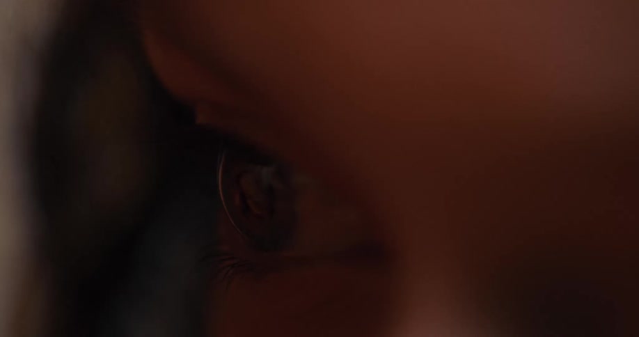 The image is flickering in the reflection of a persons eye