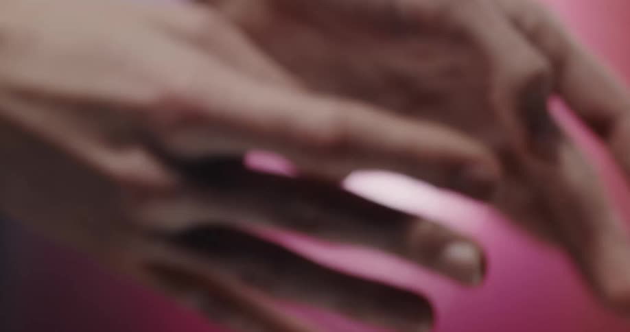 Closeup view of a person moving their hands