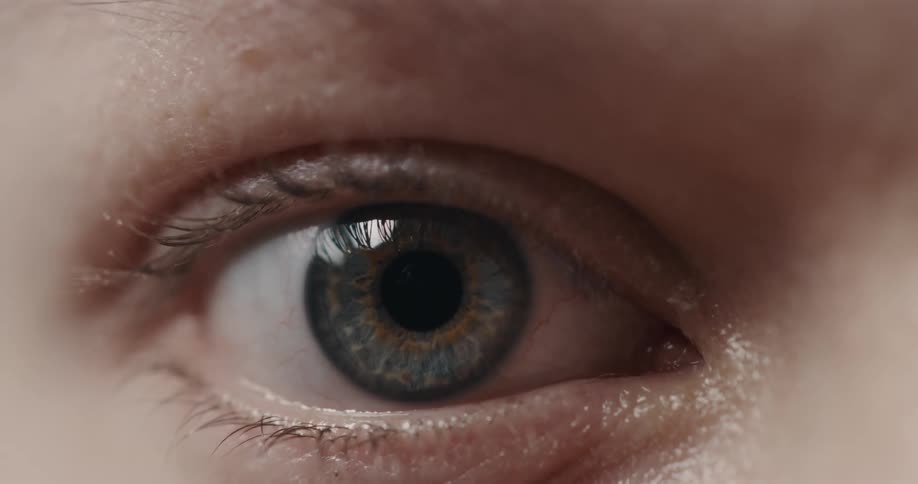A view of a persons face is displayed