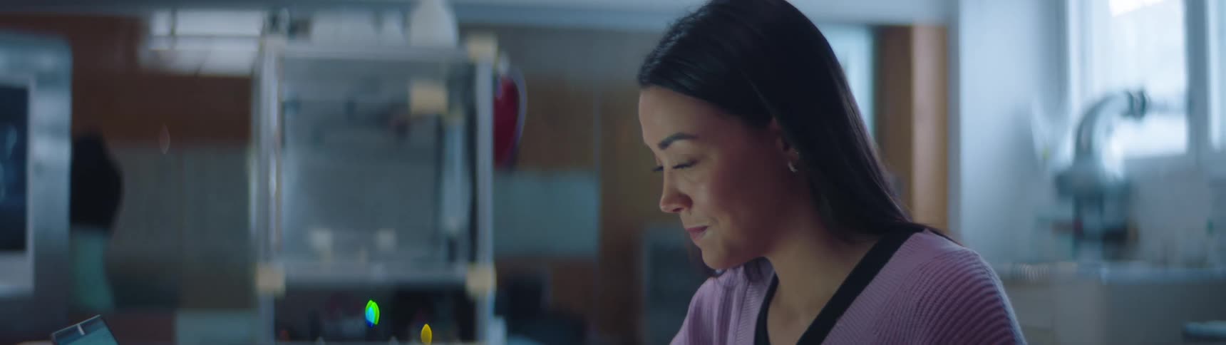 A woman is contemplating an investment decision