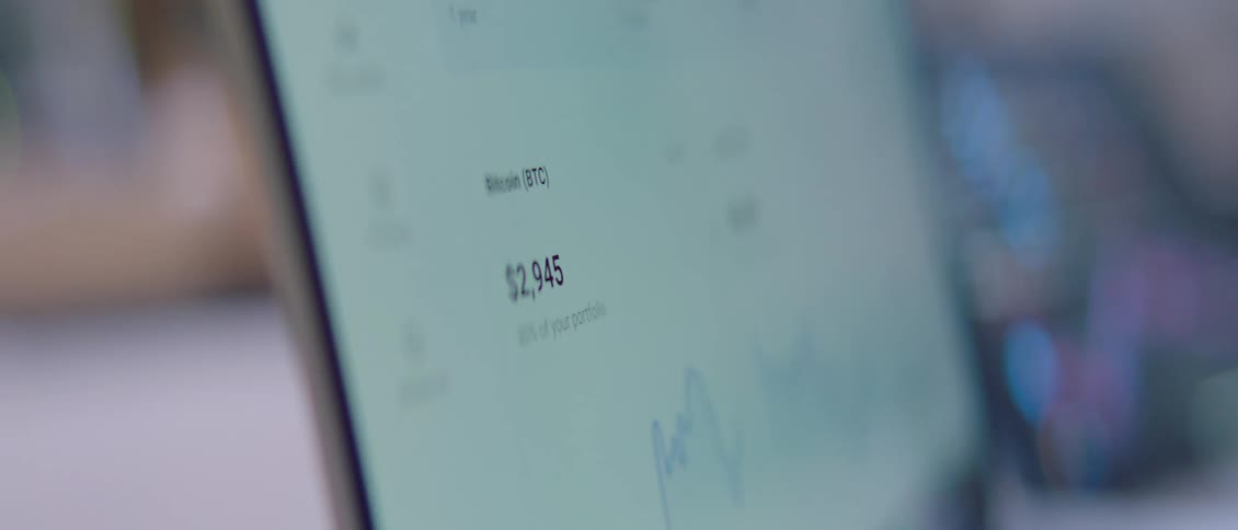 Closeup view of a computer screen is displayed