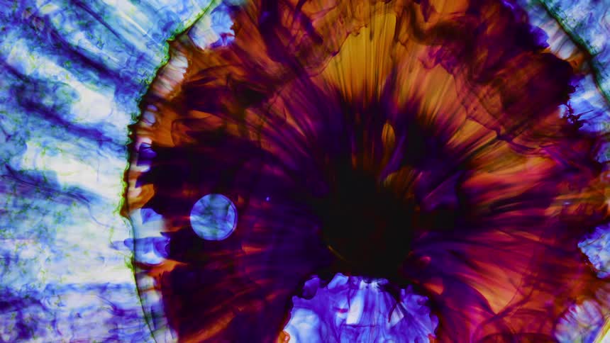 The digital art is moving around