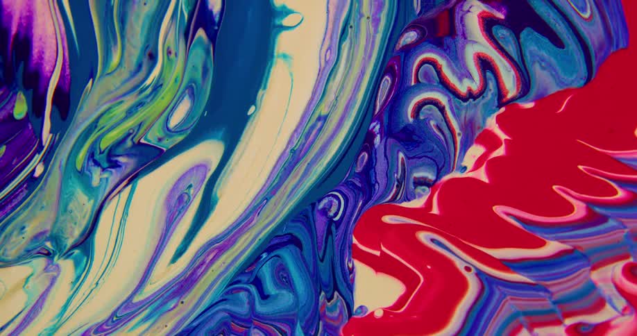 The colors are mixed together