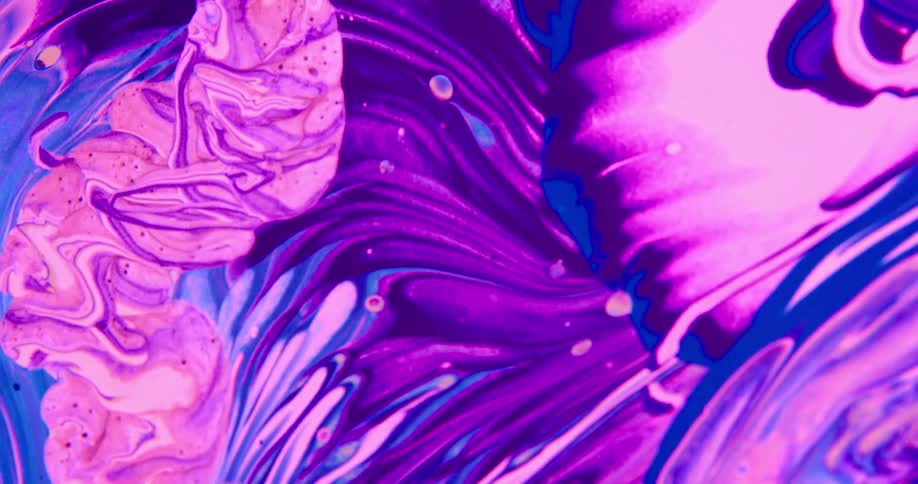 Shades of purple are shown in the design