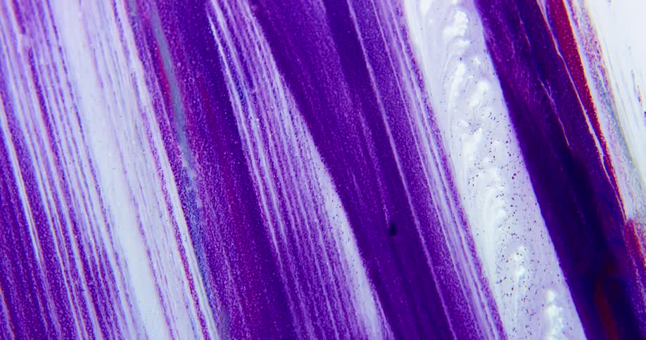 The purple liquid moves