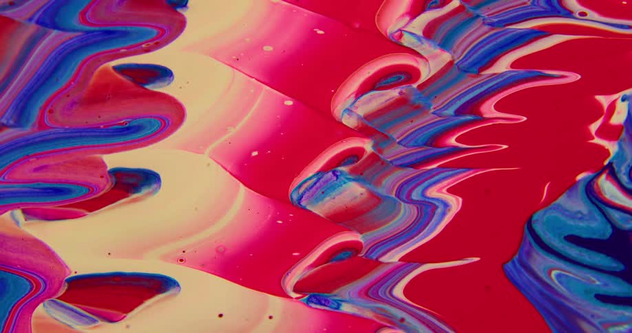 Different colors are mixing together in patterns