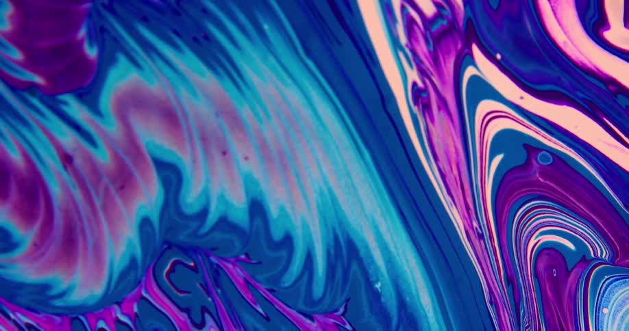 The swirls of colors mix together