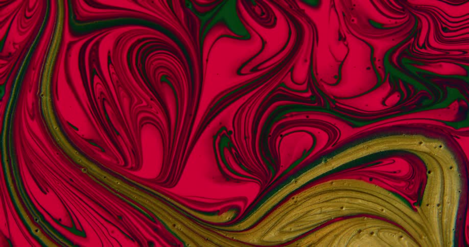 Bright colorful paints form paisley swirls