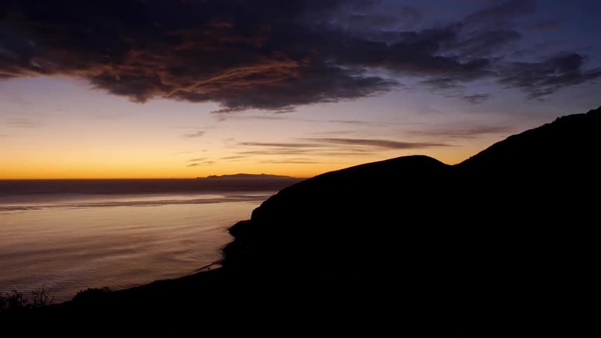 A view of the sunset near the coast