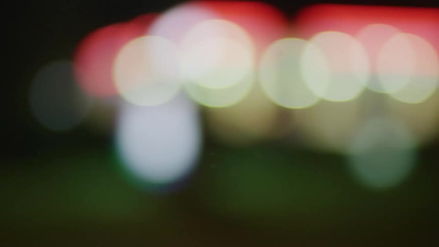 The vision of the city is blurred