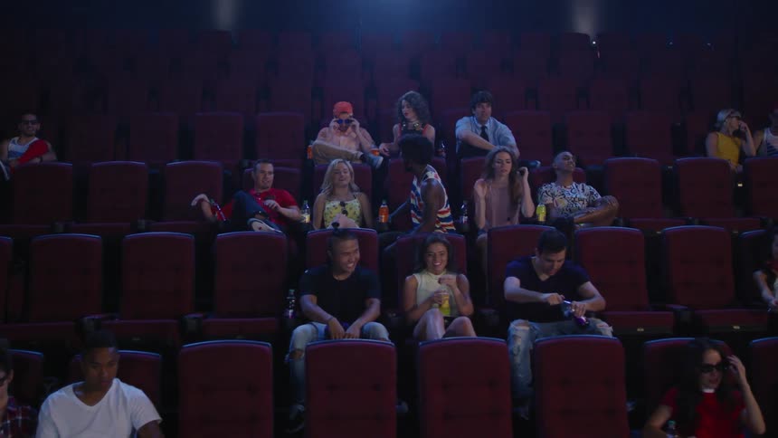 People get up and leave the theater