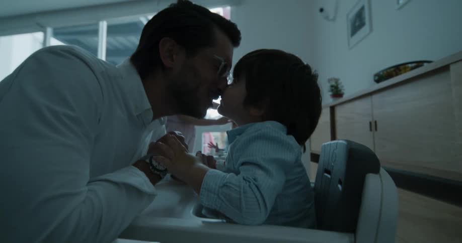 A father talking to his daughter