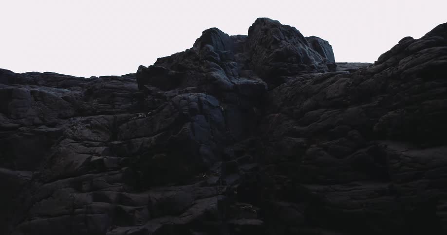 Rocky rough terrain on a mountain