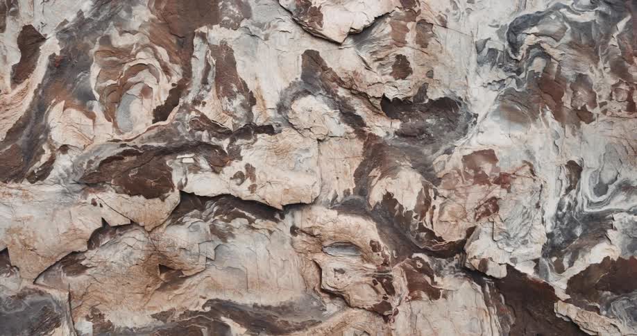 The rocks are covered with sunlight
