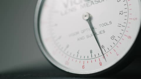 The dial on the gauge moves