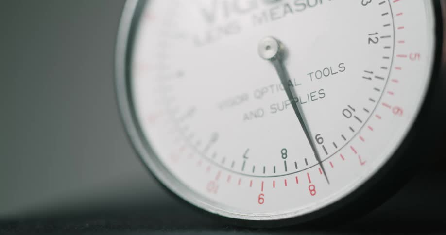 The dial on the gauge moves