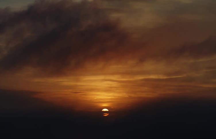 A view of the sun rising