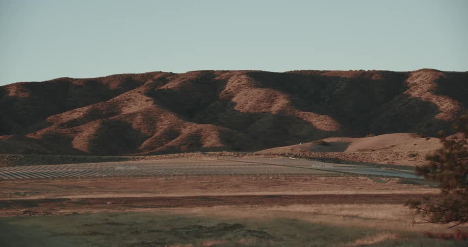 The mountains are covered in shade